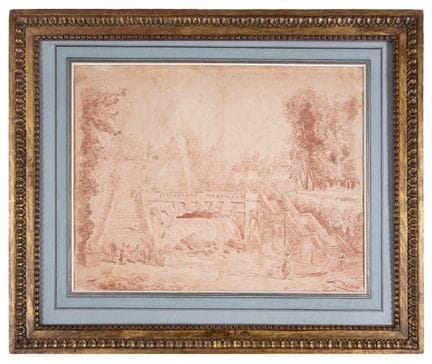 Hubert Robert (1733-1808), attribué à.
Escalier et