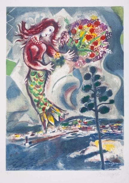 Según Marc Chagall (1887-1985).

«Sirène au Pin», 