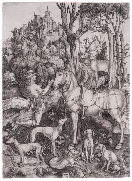 Albrecht Dürer (1471-1528)
Saint Eustache
Gravure,