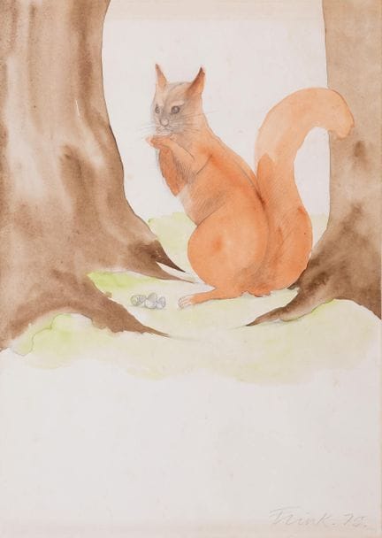 Elisabeth Frink (1930-1993)
Red Squirrel
Watercolo