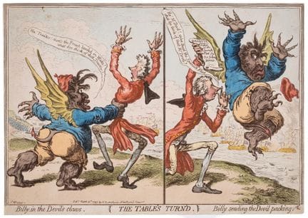 Gillray (James), *The Table's Turn'd*, gravure à l
