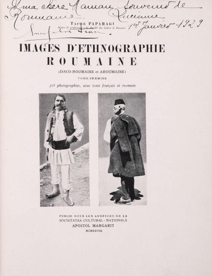 Europe centrale. — Papahagi (Tache), *Images d'eth