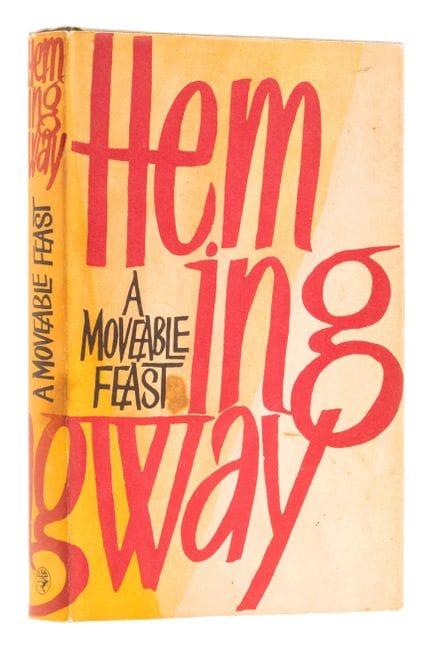 Hemingway (Ernest) *A Moveable Feast*, jaquette lé