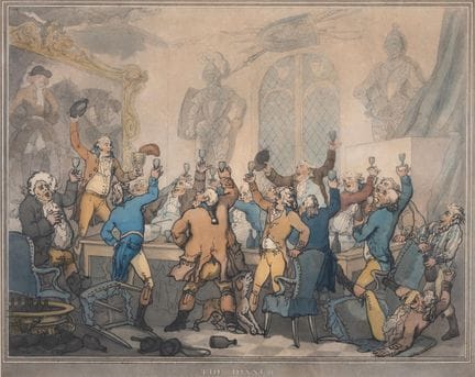 Rowlandson (Thomas) *Le Dîner*, gravure à l'eau-fo