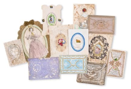 Cartes de Saint-Valentin. — Ensemble d’environ 35 