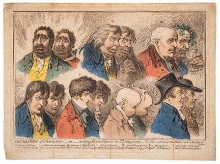 Gillray (James), « Doubles de personnages, ou ress