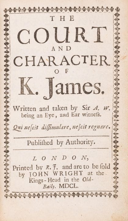 Weldon (Anthony), *The Court and Character of King