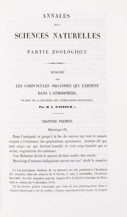 Fermentation. — Pasteur (Louis), « Mémoire sur les