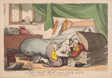 Rowlandson (Thomas) « Après la viande sucrée vient