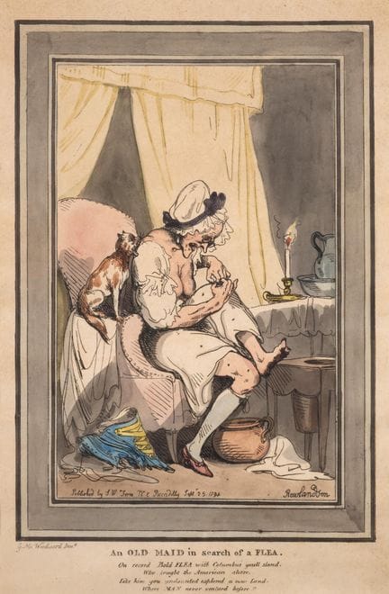 Rowlandson (Thomas) « Une vieille fille à la reche