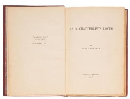 Lawrence (D.H.), L'Amant de Lady Chatterley, éditi
