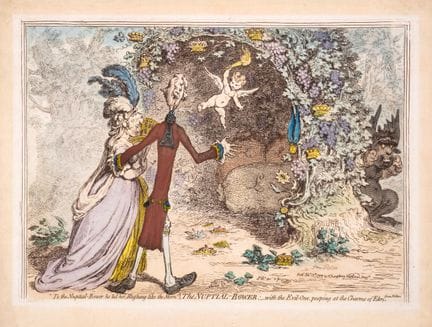 Gillray (James) « The Nuptial-Bower » ; avec le Ma