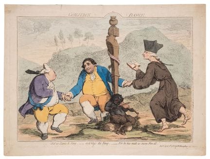 Gillray (James) « Let us Dance &amp; Sing, God ble