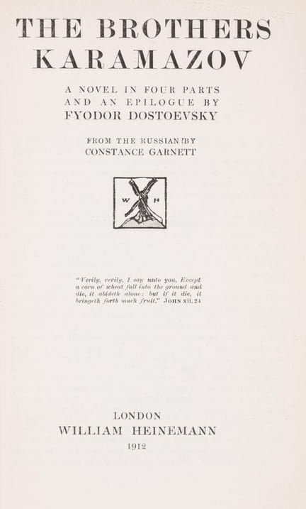 Dostoevsky (Fyodor Mikhailovich)The Brothers Karam