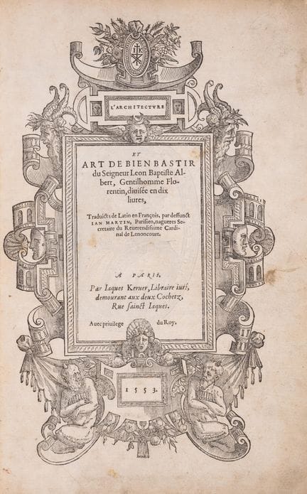 Architecture.- Alberti (Leon Battista) L’Architect