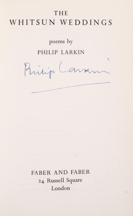 Larkin (Philip) *The Whitsun Weddings*, prima ediz