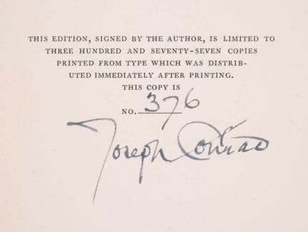 Conrad (Joseph) *The Rover*, prima edizione in vol
