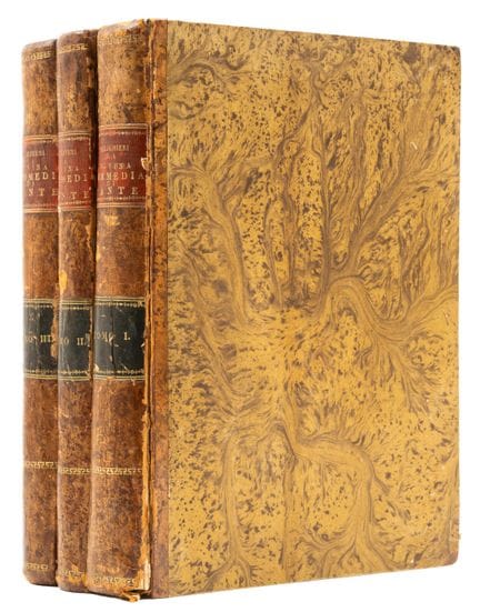 Bodoni.- Dante Alighieri. La Divine Comédie, 3 vol
