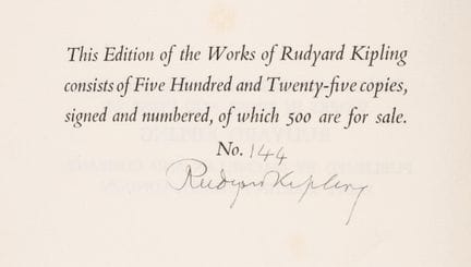 Kipling (Rudyard) The Works, 35 vol., 'Sussex Edit