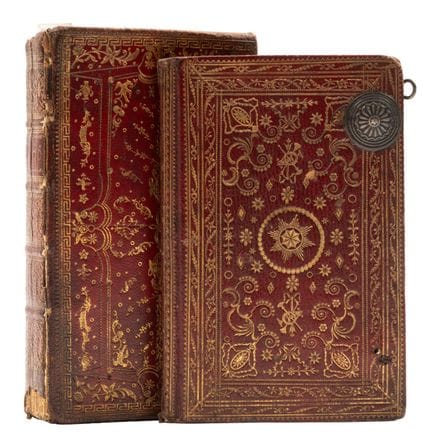 Bindings.- Almanachs.- [Saunders (Richard)], "Card