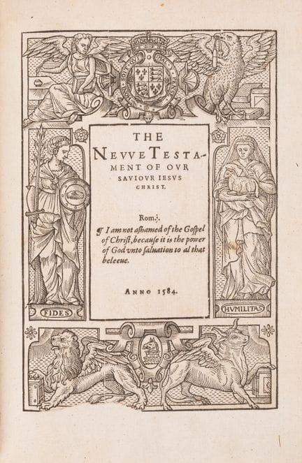 Bible, en anglais. – [La Bible], imprimée en grand