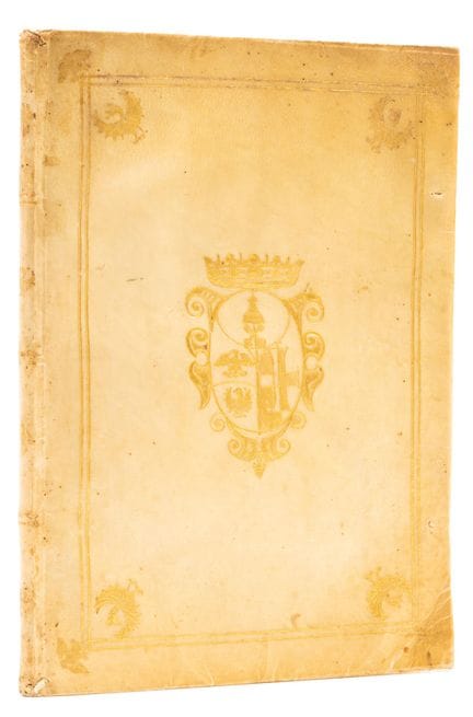 Relié aux armoiries du dédicataire. — Palazzuolo (