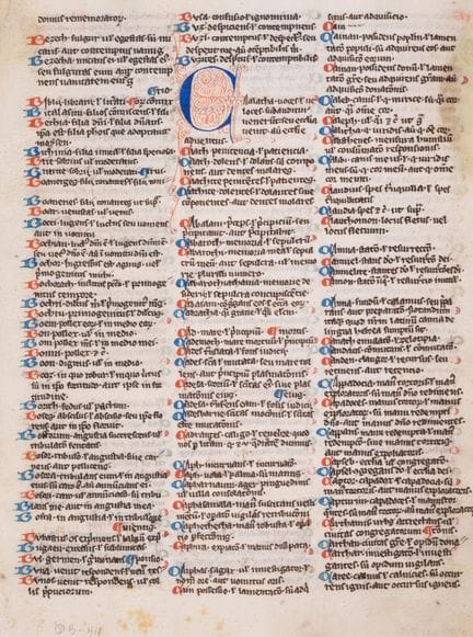 Feuille tirée de l’« Interprétation des noms hébre