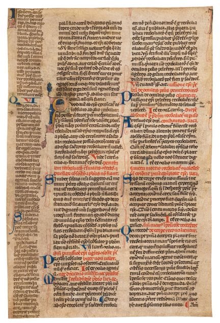 Trois feuillets provenant de manuscrits juridiques