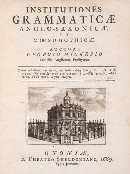 Hickes (George) Institutiones Grammaticae Anglo-Sa