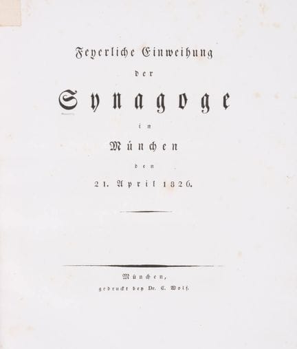 Munich Synagogue.- Métivier (Jean Baptiste) Grund-