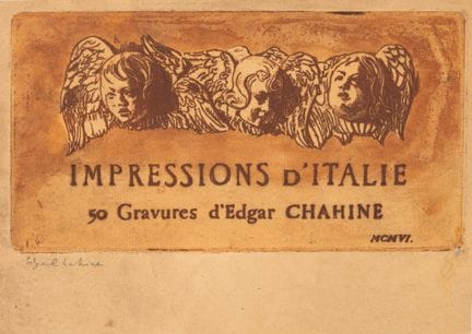 Chahine (Edgar) *Impressions d'Italie*, una delle 