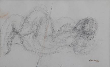 Jean FAUTRIER (1898–1954).
Reclining Nude, Legs Be