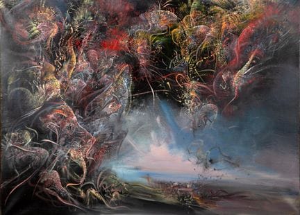 Marc JANSON (1930–2022).
Theater of Flames.
Oil on