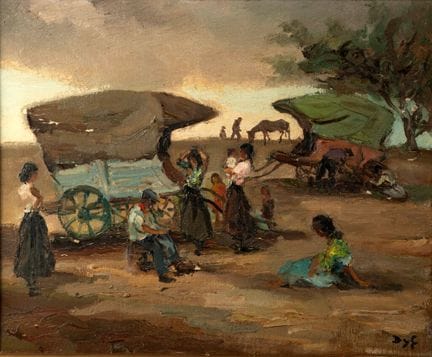 Marcel DYF (1899‒1985).
The Gypsy Camp.
Oil on can