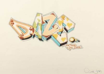 DAZE (born 1962).
For those who dare.
Felt pen on 