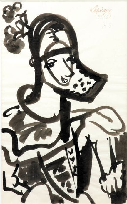 Charles LAPICQUE (1898–1988).
Portrait 55/56 H8.
I