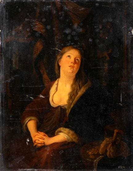 Dutch School, c. 1800, after Gerrit DOU.
Penitent 