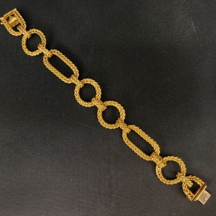 Pulsera de oro de 750‰ con eslabones tipo «marina»