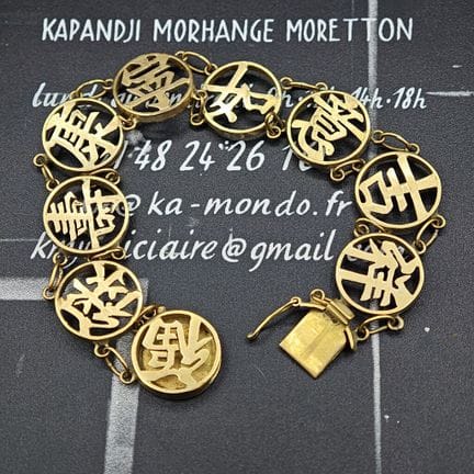 Pulsera articulada de aleación de oro de 375‰, est