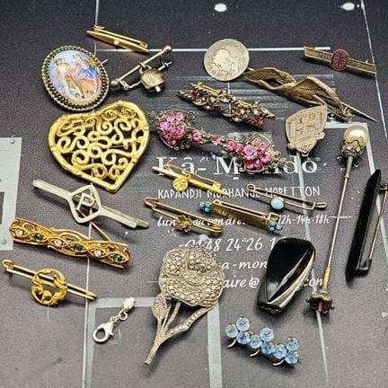 Lote de alfileres de metal común, no de nodriza, s