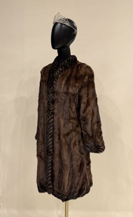 Manteau ample en vison (Mustella vison) ranch, tra