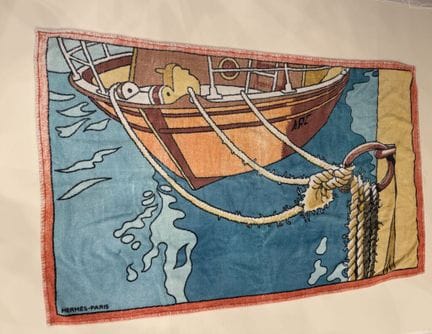 HERMÈS Paris (Made in France) 
Badevorleger „Corda