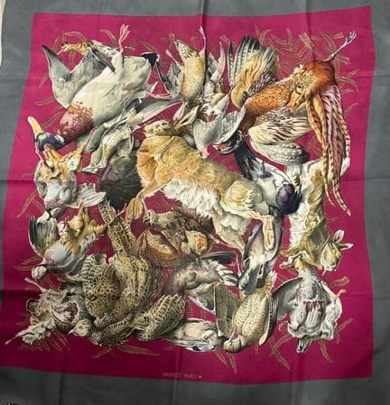 HERMÈS Paris 
Carré „Gibiers“ von Henri de Linarès