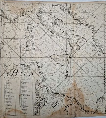 雅克·格纳尔（GUENARD, Jacques）。《地中海新地图》——1706-1709年。

三幅