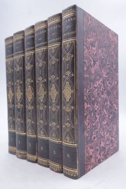 拜伦与皮肖，阿梅代。《作品集》。

巴黎，富尔内出版社，1830年。
八开本（21×12厘米），长纹