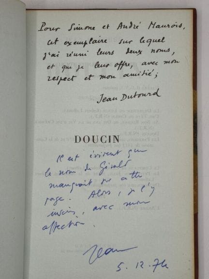 DUTOURD, Jean. Doucin. Confession.

A beautiful, o