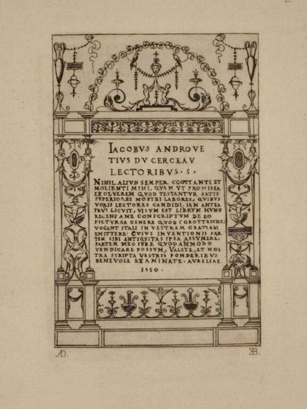 ANDROUET DU CERCEAU, Jacques, and BALDUS, Édouard.