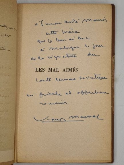 MAURIAC, François. *Les Mal Aimés*. A play in 3 ac