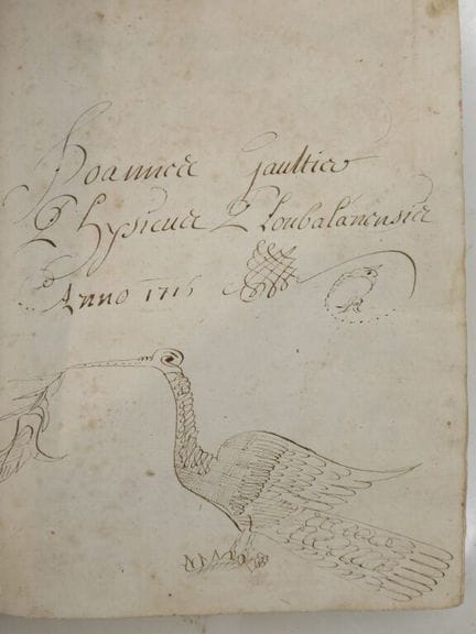 [MANUSCRIPT - BRITTANY] GAULTIER, Johannes. Course