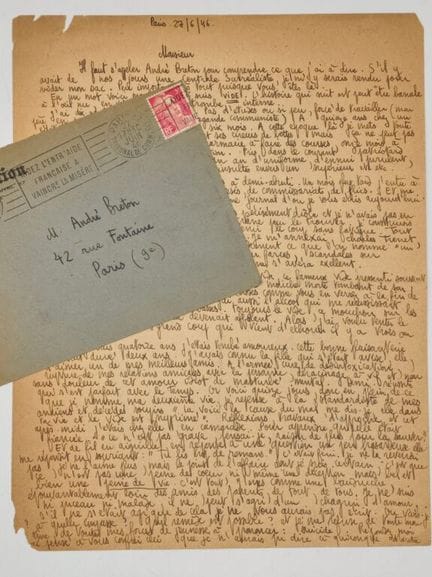 FALLET, René. Signed autograph letter addressed to